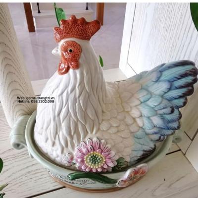 KHAY SỨ ĐỰNG TRỨNG HÌNH CHÚ GÀ